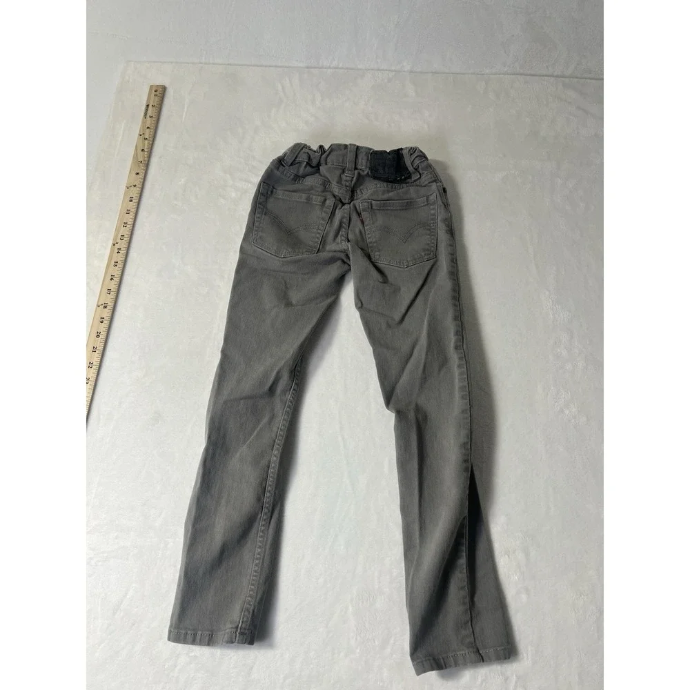 Levis 510 Jeans Boys 8 Reg Super Skinny Gray Denim School Kids Youth City*